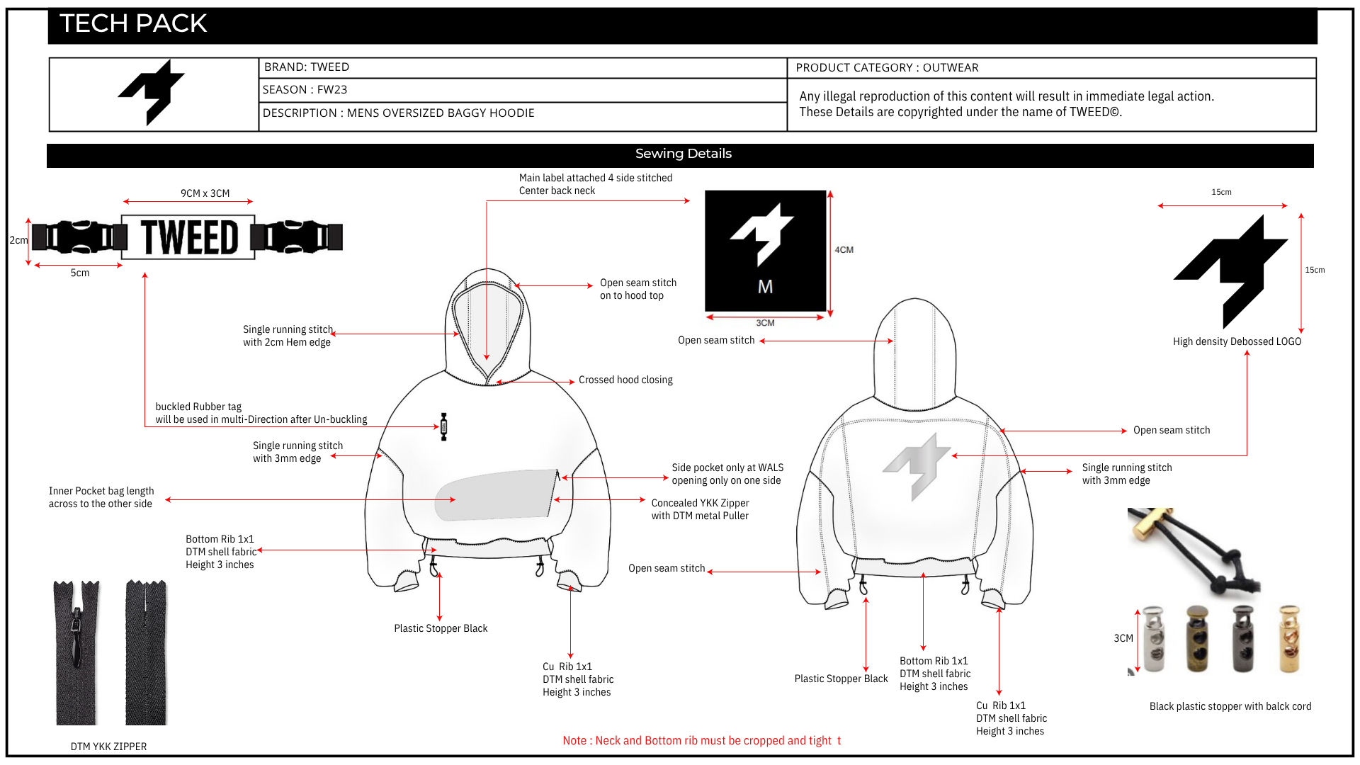 Tech pack garment flat and production documentation